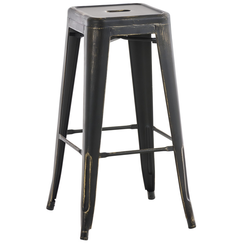 Tabouret de bar Joshua antigo noir-ou