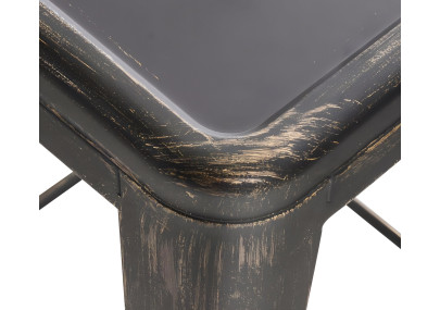 Tabouret de bar Joshua antigo noir-ou