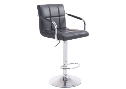 Tabouret de bar Lucy V2 cromado noir