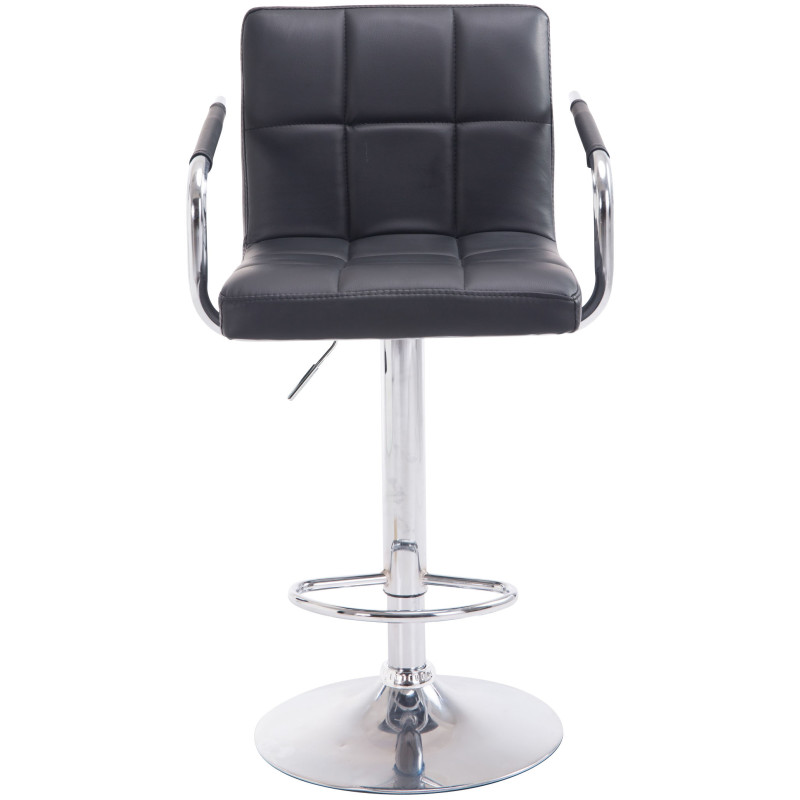 Tabouret de bar Lucy V2 cromado noir