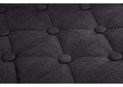 Tabouret de bar Dublin, tissu C, noir