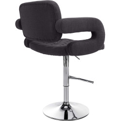 Tabouret de bar Dublin, tissu C noir