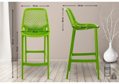 Tabouret de bar vert d'air