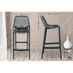 Tabouret de bar Air cinza fosco