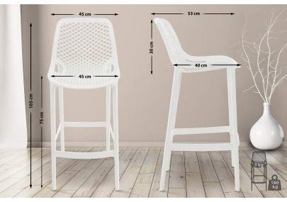 Tabouret de bar Air blanc