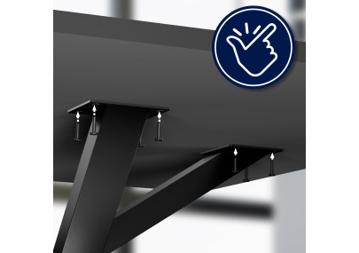 Pieds de table Finney 180x80x72 noirs