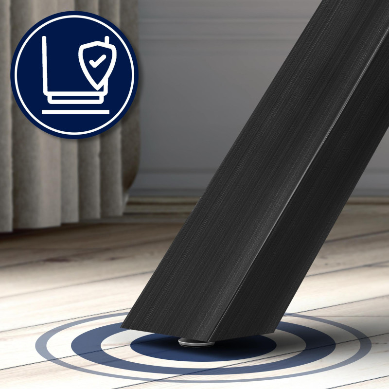 Piedi da tavolo Finney 180x80x72 nero antico