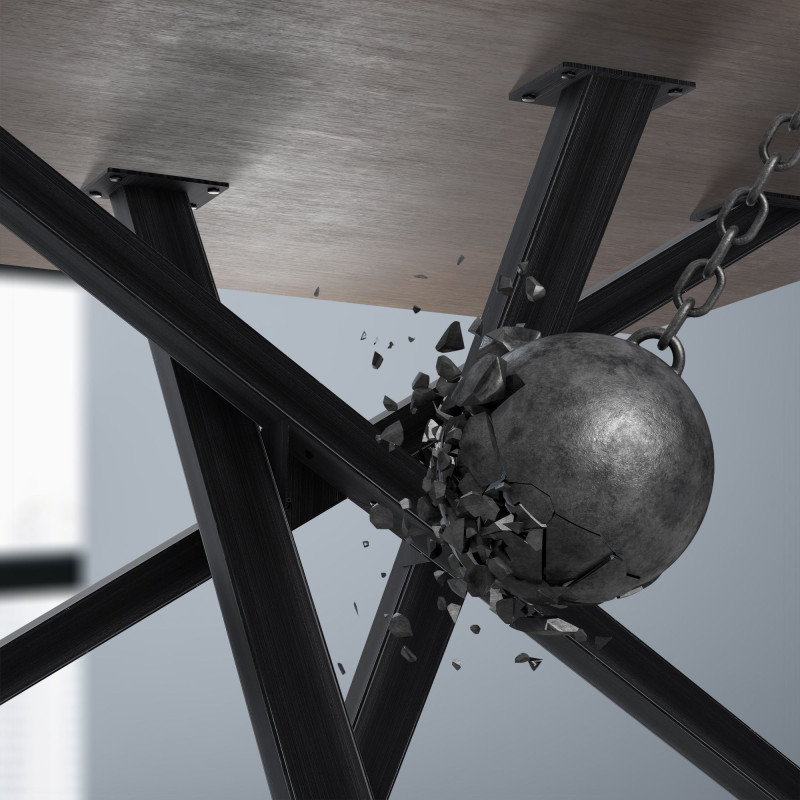 Pieds de table Finney 180x80x72 noir antique