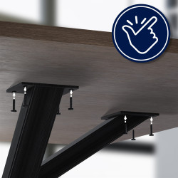 Pieds de table Finney 180x80x72 noir antique