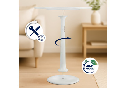 Table d'appoint Morristown 70 blanche antique