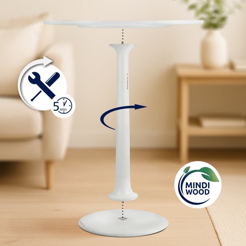 Mesa auxiliar Morristown 70 blanco antiguo