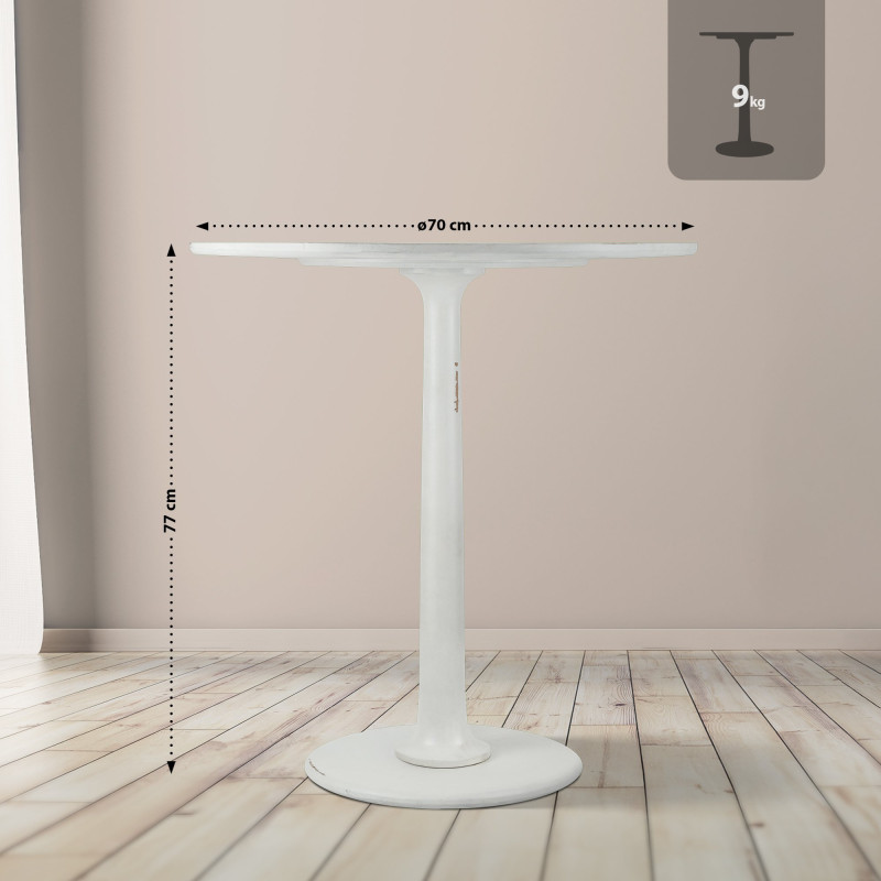 Mesa auxiliar Morristown 70 blanco antiguo