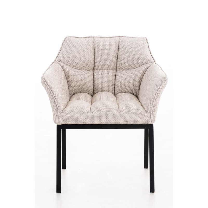 Chaise de salle à manger Octavia B, tissu ivoire