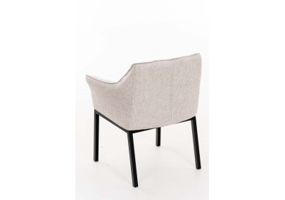 Chaise de salle à manger Octavia B, tissu ivoire