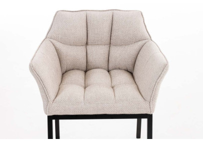 Chaise de salle à manger Octavia B, tissu ivoire