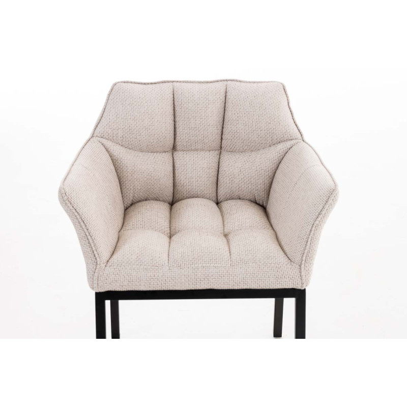 Chaise de salle à manger Octavia B, tissu ivoire