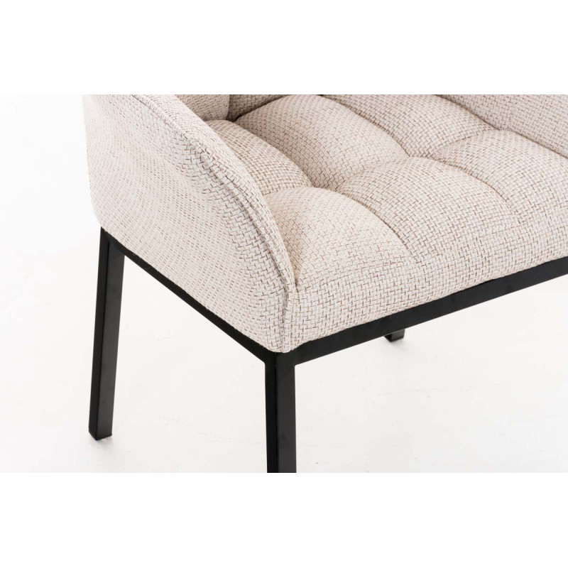 Chaise de salle à manger Octavia B, tissu ivoire