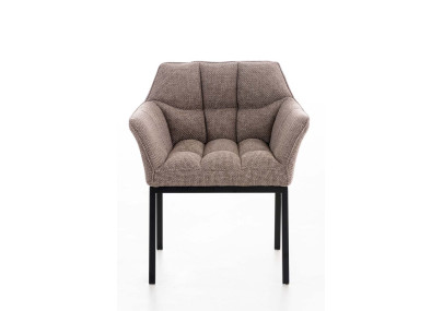 Chaise de salle à manger Octavia B, tissu brun terre