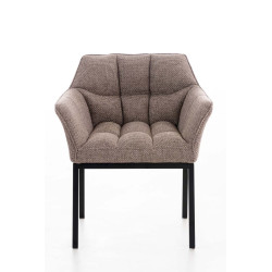 Chaise de salle à manger Octavia B, tissu brun terre