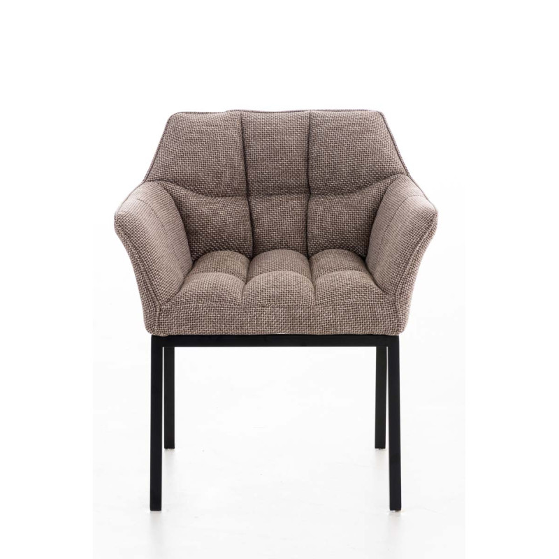 Chaise de salle à manger Octavia B, tissu brun terre