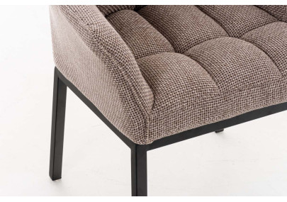 Chaise de salle à manger Octavia B, tissu brun terre