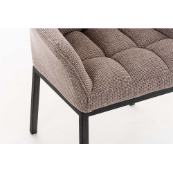 Chaise de salle à manger Octavia B, tissu brun terre