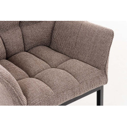 Chaise de salle à manger Octavia B, tissu brun terre