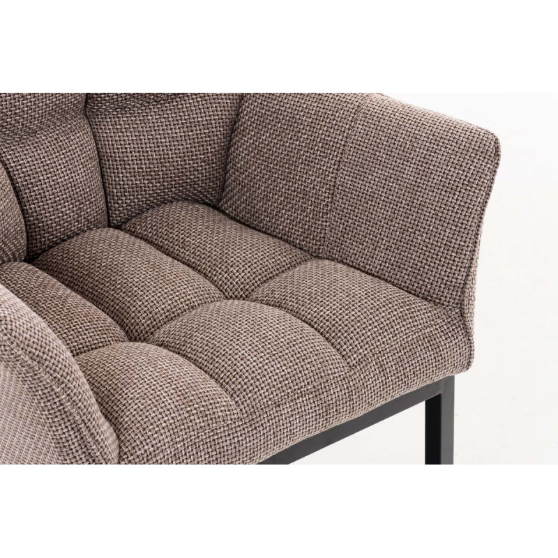 Chaise de salle à manger Octavia B, tissu brun terre