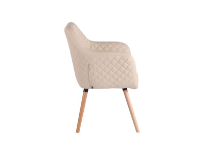 Chaise de salle à manger Gent, similicuir, crème naturelle