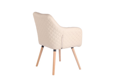 Chaise de salle à manger Gent, similicuir, crème naturelle