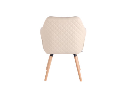 Chaise de salle à manger Gent, similicuir, crème naturelle