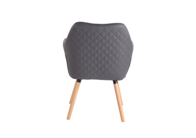 Chaise de salle à manger Gent, similicuir, gris naturel