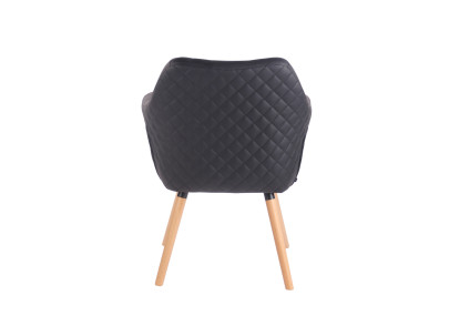 Chaise de salle à manger Gent, similicuir, noir naturel