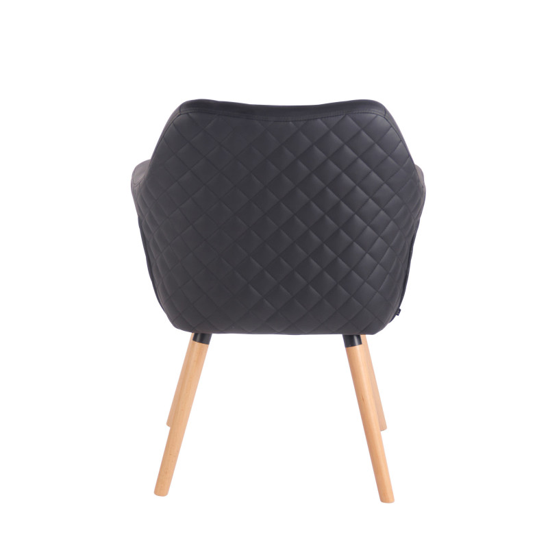 Chaise de salle à manger Gent, similicuir, noir naturel