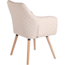 Chaise de salle à manger Gent, tissu crème naturel
