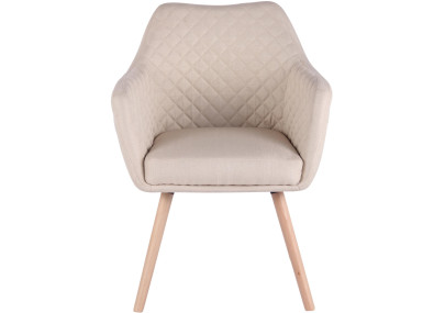 Chaise de salle à manger Gent, tissu crème naturel