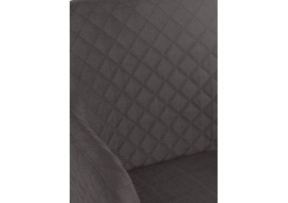 Chaise de salle à manger Gent, tissu Natura gris foncé