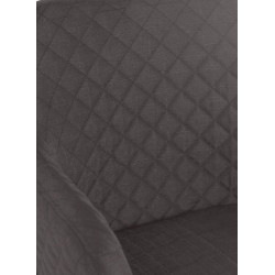 Chaise de salle à manger Gent, tissu Natura gris foncé