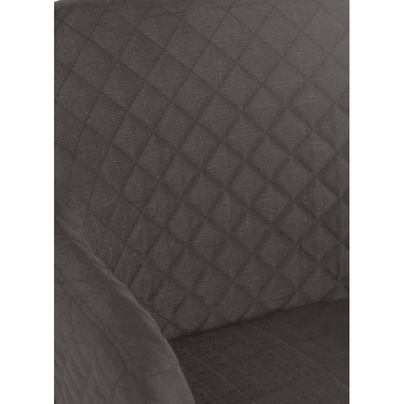 Chaise de salle à manger Gent, tissu Natura gris foncé