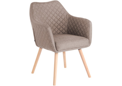 Chaise de salle à manger Gent, tissu : taupe naturel
