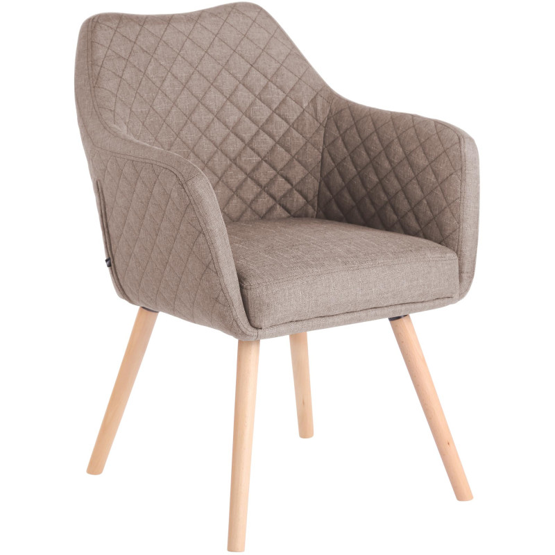 Chaise de salle à manger Gent, tissu : taupe naturel