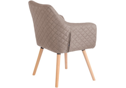Chaise de salle à manger Gent, tissu : taupe naturel