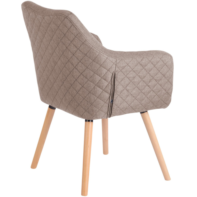 Chaise de salle à manger Gent, tissu : taupe naturel