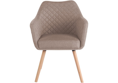 Chaise de salle à manger Gent, tissu : taupe naturel