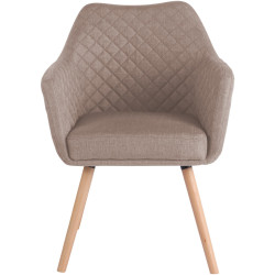 Chaise de salle à manger Gent, tissu : taupe naturel
