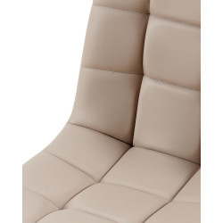 Sedia da pranzo Antibes in ecopelle tortora