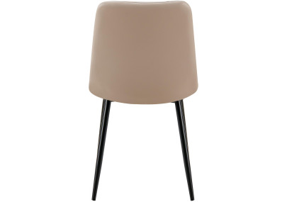 Chaise de salle à manger Antibes en similicuir taupe