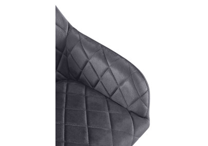 Chaise de salle à manger Monett, velours G, gris foncé