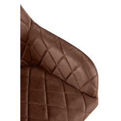 Sedia da pranzo Monett, velluto G, marrone