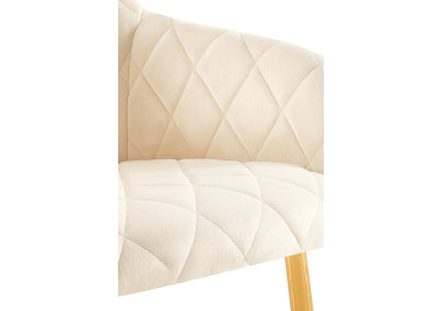 Cadeira de jantar Monett, veludo G, creme